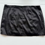 Edikted  Black Satin Mini Skirt Photo 1