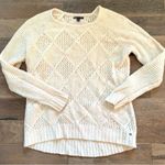 American Eagle  Outfitters Crème Crew Neck Knitted Pullover Sweater Size Large Photo 3