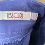 Tessori Josephina Navy Blue Pleated High Waist A Photo 6