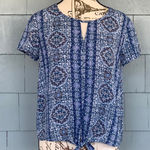 Pink Rose Tie Blouse Photo 0