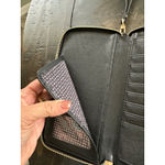 Madison West - Black Faux Leather Wristlet Wallet Organizer with Gold EUC Photo 11