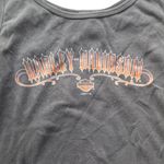 Harley Davidson size large Women's Black Orange Tank Top USA y2k biker moto Photo 2