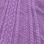 Croft & Barrow Women's Solid Purple
Cable-Knit Sweater 3/4 sleeve L Photo 13