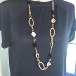 Lia Sophia  long chunky gold stone necklace Photo 0