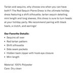 Tuckernuck NWT  Pierre Sequin Plaid Dress size small Photo 11