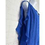 Alyx Women's Royal Blue Cold Shoulder Layered Tank Top Size‎ L Size L Photo 6