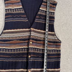 Croft & Barrow Vintage Women’s XL Cotton Knit Vest Multicolor Casual V-Neck Photo 6