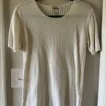 White Knit Tee Shirt Photo 0