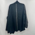 Spanx Drape Front Jacket Very Black plus size 3X NWT faux leather ponte stretch Photo 3