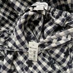 Madewell NWT Gingham Print Ruffle Hem Tent Midi Dress Black & White Size 12 NEW Photo 11