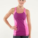 Lululemon Energy Tank Hyper Stripe Raspberry Glo Light Plum Pink Purple 4 Photo 2
