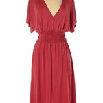 ZARA  Dark Pink V-Neck Elastic Waist Dress - S Photo 0