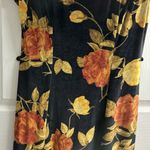 Vintage Velvet Floral Maxi Dress Dark Romantic Whimsygoth 9/10 Black Photo 3