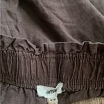 Aerie Women's Brown Ruffle Pull On Linen Blend Shorts Size Medium Photo 2