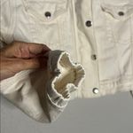 Abercrombie & Fitch NEW A&F Cream Bomber Jacket Denim Full Zip Snap Front Pockets Western Fall Photo 2