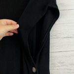 Fifteen Twenty Black Ribbed Knit Button Side Top Size XL Photo 3