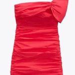 ZARA NWT  BOW MINI DRESS RED BLOGGERS FAV Photo 6