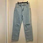 Princess Polly  Holland Ripped High Waist Straight‎ Leg Jeans Size US 10 Photo 1