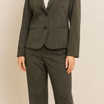 Ralph Lauren LAUREN  2-piece Gray Wool Blend‎ Pant Suit 8 Lined Classic Office Photo 0