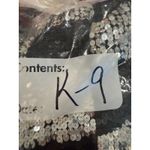 VTG Maurada Sequin Checkered Top Womens XL Black Silver Knit Glam Party Sweater Photo 8