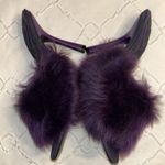 Burberry  Heeled Purple Slip on Fuzzy Sandal On Leather Sole(Size 37) Photo 8