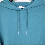 Athleta  Blue Balance Waffle Hoodie Sweatshirt Size L NWT Photo 3