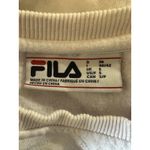 FILA Vintage  Cropped Sweatshirt White Pullover Long Sleeve Crew Neck Womans Sz S Photo 4