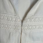 Free People Ariana Fringe Jacket Ivory / White Linen Blend Photo 2