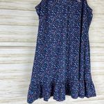 Ralph Lauren Lauren  Cotton Blue Floral Print Dropwaist Dress Photo 3