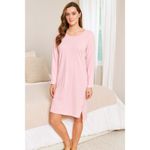 Soft Pink Long Sleeve Nightgown SZ S – Cozy Sleepwear Pink Photo 1