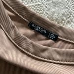 Nasty Gal One-shoulder High Leg Body Suit Tan Size 4 Photo 1