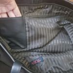 Tumi Large Brown Chic Edgy Feminine Travel Work Nylon Canvas Leather Trim Tote Photo 4