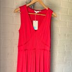 Boden dress coral red Elina jersey 12 regular NEW Sleeveless soft stretch Photo 2