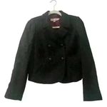 Boden Blazer Jacket Charcoal Gray Wool Short Double Breasted Size 6 US Photo 0