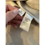 T Tahari Faux Leather Shacket Jacket Shirt Cream Beige Pockets Women's Large Photo 2