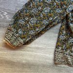 Faherty Naomi Top in Fairfield Border Print Size Medium Brown Photo 3