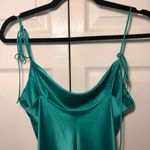 Brandy Melville Satin Cowl Neck Teal Green Dress Size S Photo 5