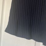 Bershka  | Off Shoulder Flutter Top XS Navy Blue Red Ribbed Shirt Photo 3