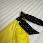 Roxy  Yellow With Black Polka Dot Tie Side Swimsuit Bikini Bottom L Large NWT $36 Photo 5