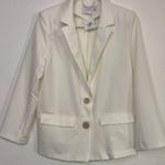 Lush Clothing Lush Cream Blazer with Wooden Buttons size M Photo 0