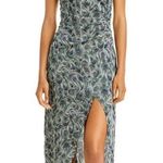 Cinq à Sept Cinq a Sept Kacydie Geometric Faux Wrap Midi Dress Dark Emerald Multi Womens 6 Photo 2