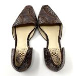 Vince Camuto Brown Copper Snakeskin Print Kordie D'orsay Leather Loafers 6.5 Photo 5