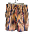Soft Surroundings  ladies Striped Multicolor Shorts linen blended size medium Photo 5