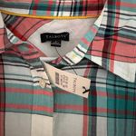 Talbots  Women Plaid Shirt Long Sleeve Large 100% Cotton NWT Preppy Fall Casual Photo 3