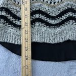 BKE  Boutique Black/Gold Womens Small Sweater  3/4 Sleeve Fisherman Knit Pullover Photo 11