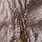 ZARA  Ruffled Textured Tie Front Tank Top in Brown - medium Photo 2