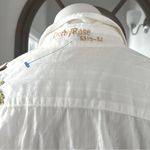 Johnny Was 3J by  Button Front Shirtdress with Floral Embroidery, White Size L Photo 5