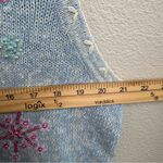 Erika White Stag Snowman Christmas Holidays Grandma Sweater Vest Blue Size Large Photo 7