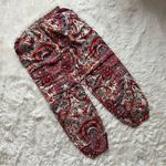 Bailey44 Boho Red Paisley Lightweight Viscose Pants | Size Large Photo 5