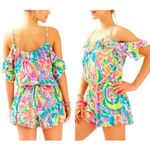 Lilly Pulitzer Fenella ruffle shoulder romper size small Photo 1